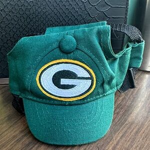 Little Earth Green Bat Packers Dog Hat with Emblem. Size Large